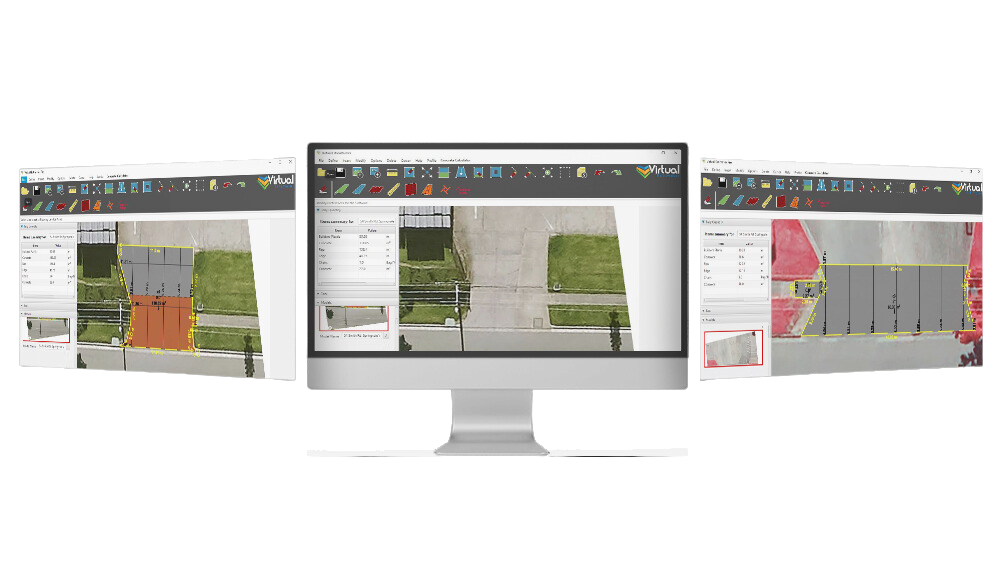 Concrete display in 3 monitors - calculate concrete required | Virtual Estimator